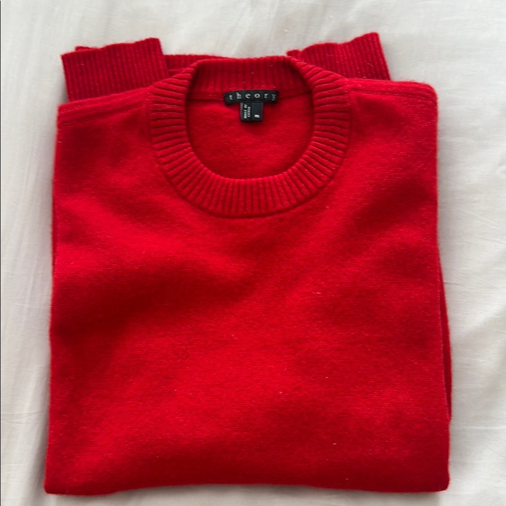 Theory Men's Red Cashmere Sweater - XS